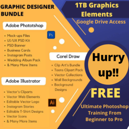 ULTIMATE GRAPHIC DESIGNER BUNDLE (1TB Graphics Elements)